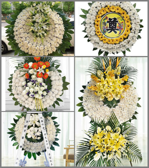 山西长治郊区黄碾镇东旺村花圈速递